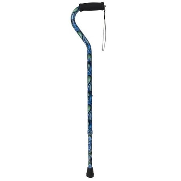 Devilbiss Healthcare Drive DeVilbiss Healthcare rtl10303sw Foam Grip Offset Handle Walking Cane; Swirl rtl10303sw - main